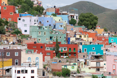 colorful houses in guanajuato mexico photo