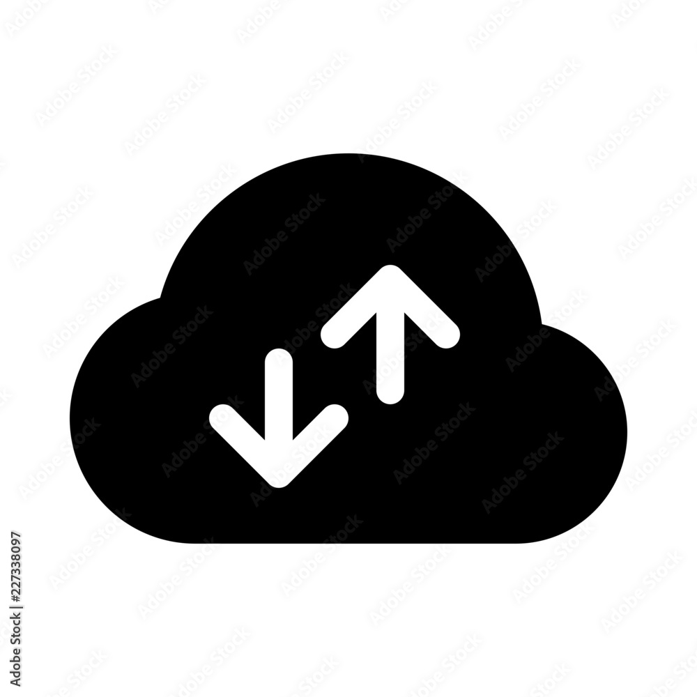 Cloud Network Transfers Sync Gui Web vector icon Cloud Network Transfers Sync Gui Web vector icon