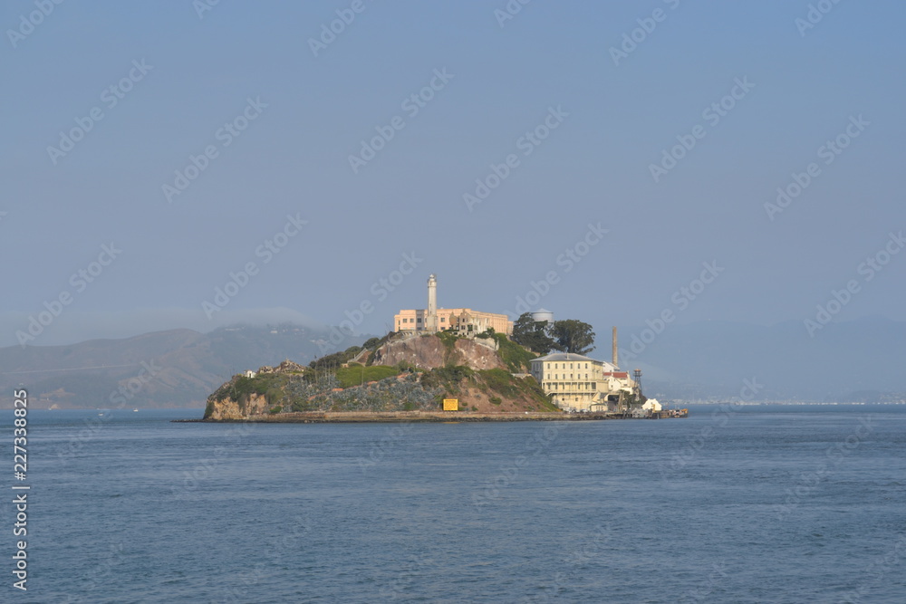 Alcatraz, Alcatraz island, usa, prison, sea, blue sky. 