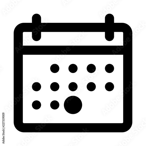 Calendar Date UI UX Software App vector icon