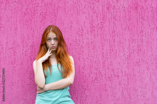 Shocked impressed red hair girl © Pavlo Plakhotia