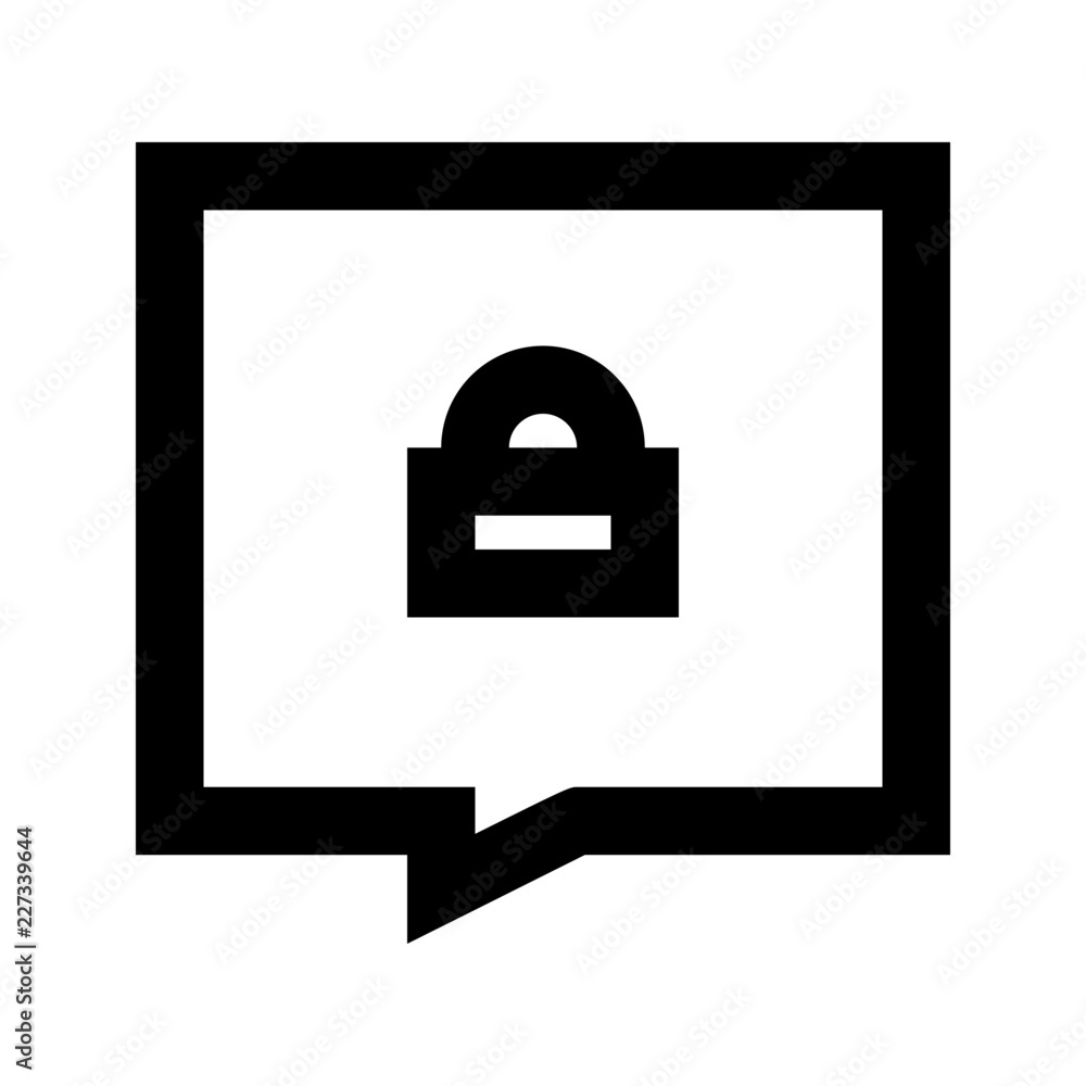 Chat Lock Protect Protection Secure vector icon Chat Lock Protect Protection Secure vector icon