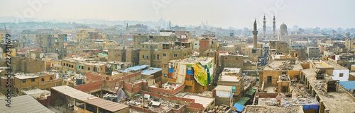 Panorama of old Cairo district, Egypt photo