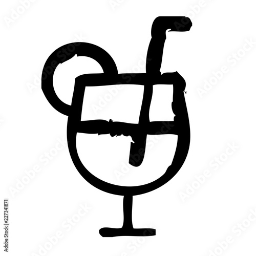 Cocktail Glass Bar Restaurant Drink Club vector icon