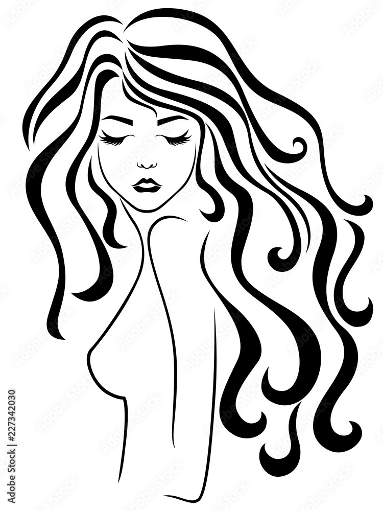 Beautiful woman with luxury hair Beautiful woman with luxury hair