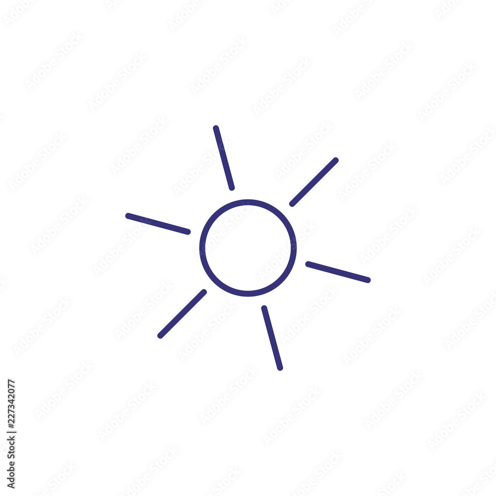Sun line icon. Weather, nature, environment. Weather concept. Vector illustration can be used for topics like environment, ecology, weather forecast. Sun line icon. Weather, nature, environment. Weather concept. Vector illustration can be used for topics like environment, ecology, weather forecast.