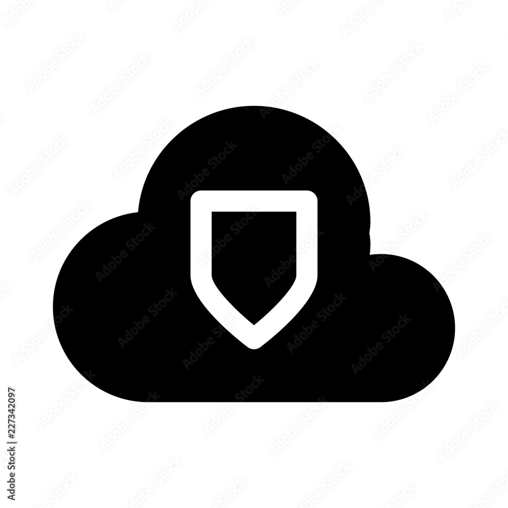 Cloud Secure Server Security Data Computer vector icon Cloud Secure Server Security Data Computer vector icon