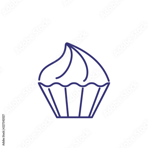 Small meringue line icon. Confectionary, mini, food. Dessert concept. Vector illustration can be used for topics like cookie, sweet, bakery 
