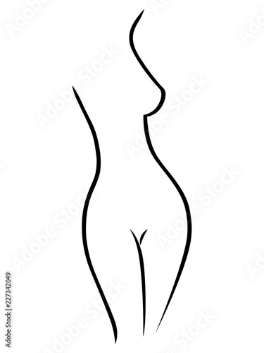 Abstract female body contour