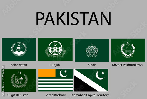 all Flags of regions of Pakistan.