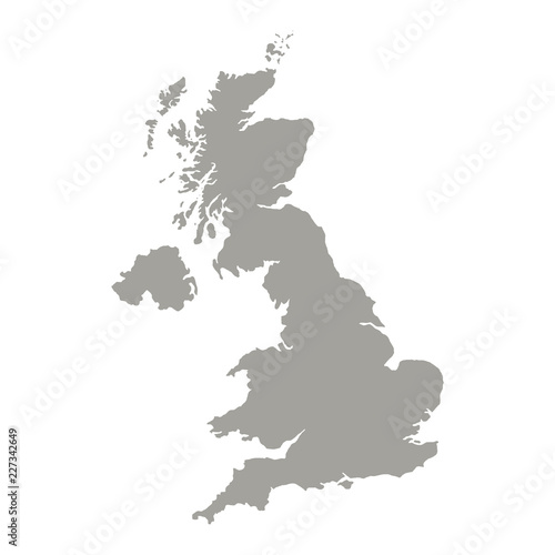 United kingdom map. Britain map silhouette. Vector