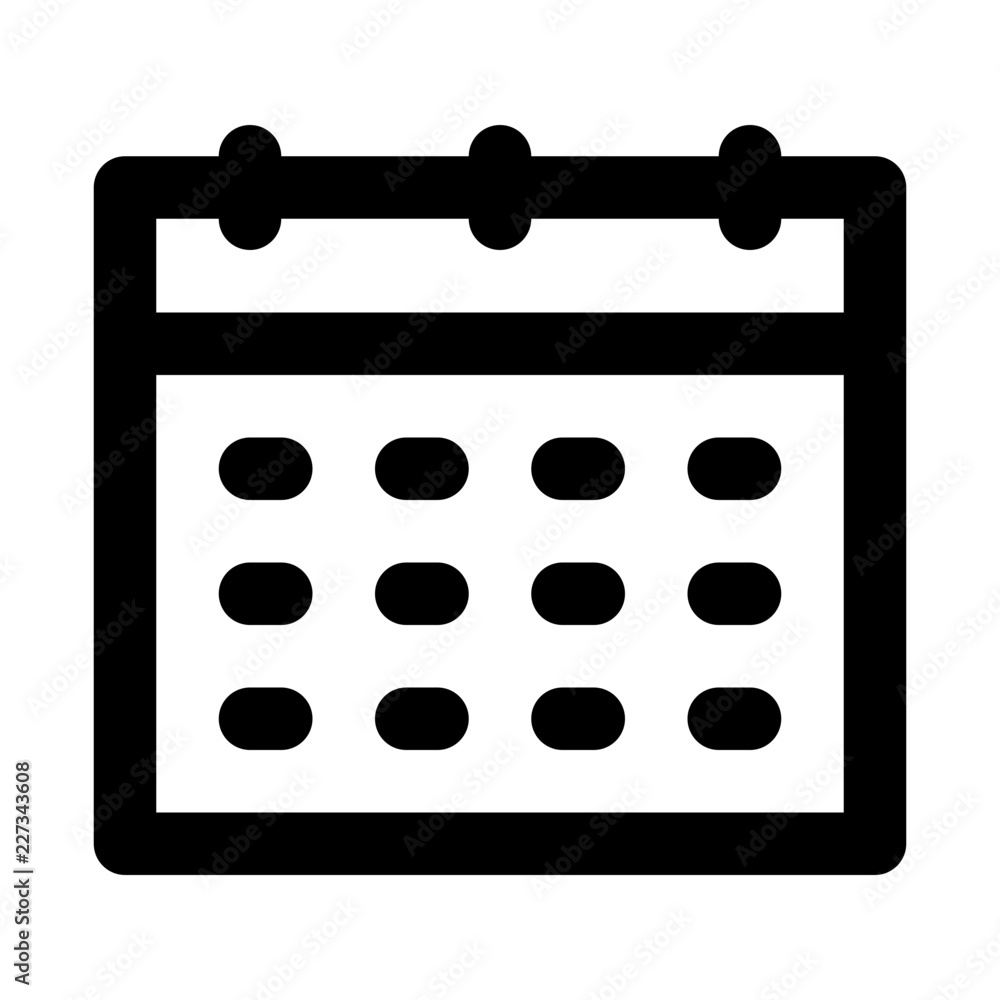 Calendar Date Schedule Business Stationary Office Desk vector icon Calendar Date Schedule Business Stationary Office Desk vector icon
