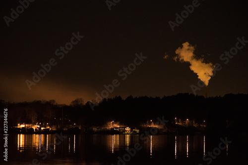 Photography sunset over lake årstaviken in stockholm - sweden