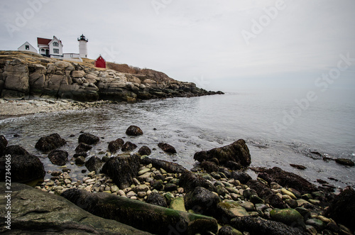 Portland Head Lighthouse in Portland Maine is one of Maine's most famous historical landmarks photo