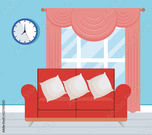living room place with sofa