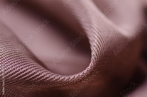 Brown fabric grid textile material texture macro blur background