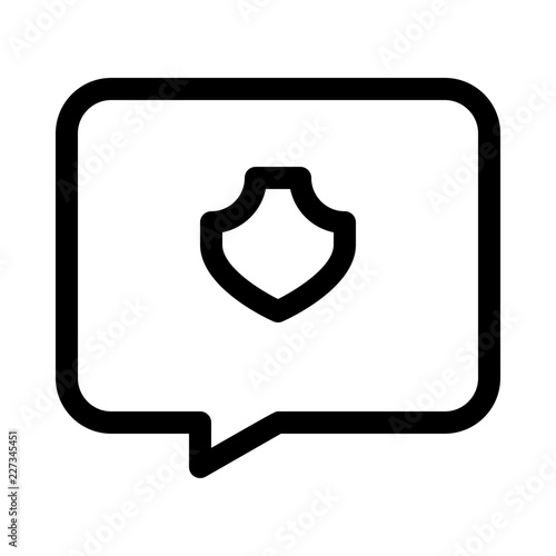 Chat Shield Protect Protection Secure vector icon
