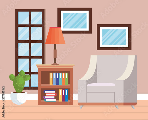 living room place with sofa