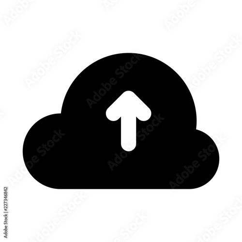 Cloud Upload Cloud Server Hosting Service Data vector icon
