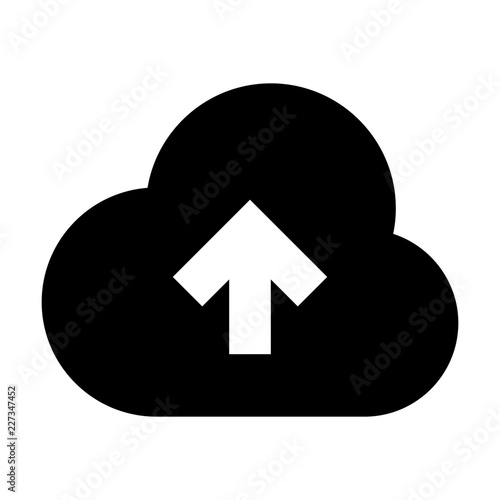 Cloud Network Transfers Upload Gui Web vector icon