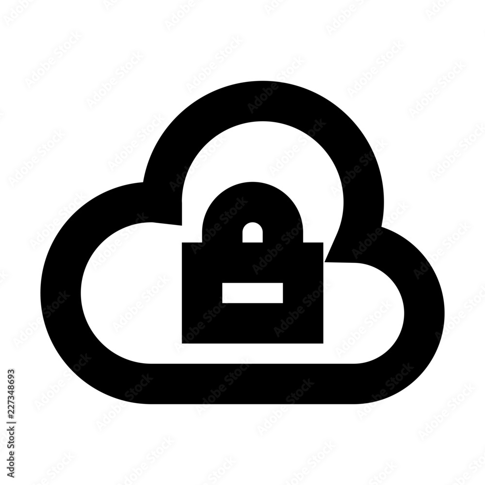 Cloud Network Transfers Lock Gui Web vector icon Cloud Network Transfers Lock Gui Web vector icon