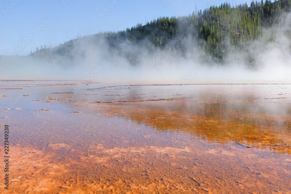 Yellowstone hot thermal spring in Wyoming Yellowstone hot thermal spring in Wyoming