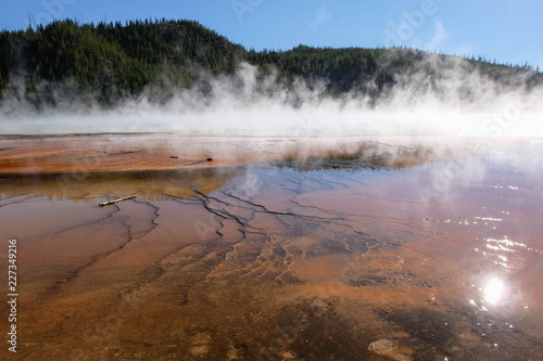 Yellowstone hot thermal spring in Wyoming 