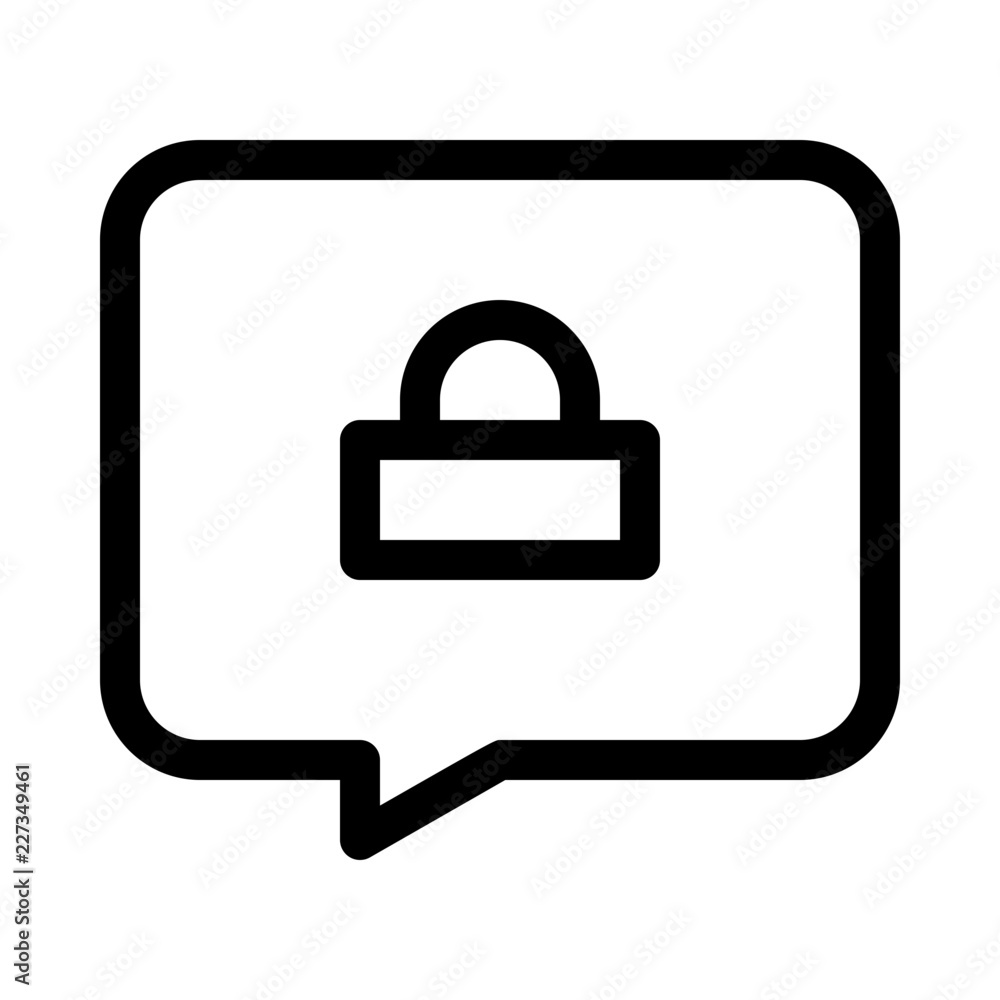 Chat Lock Protect Protection Secure vector icon Chat Lock Protect Protection Secure vector icon