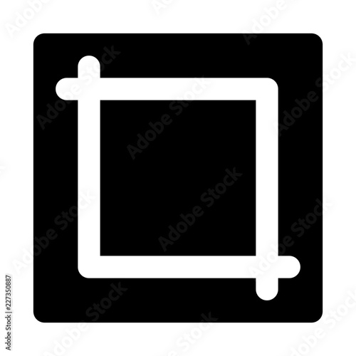Crop Image Cut Resize Retouch vector icon