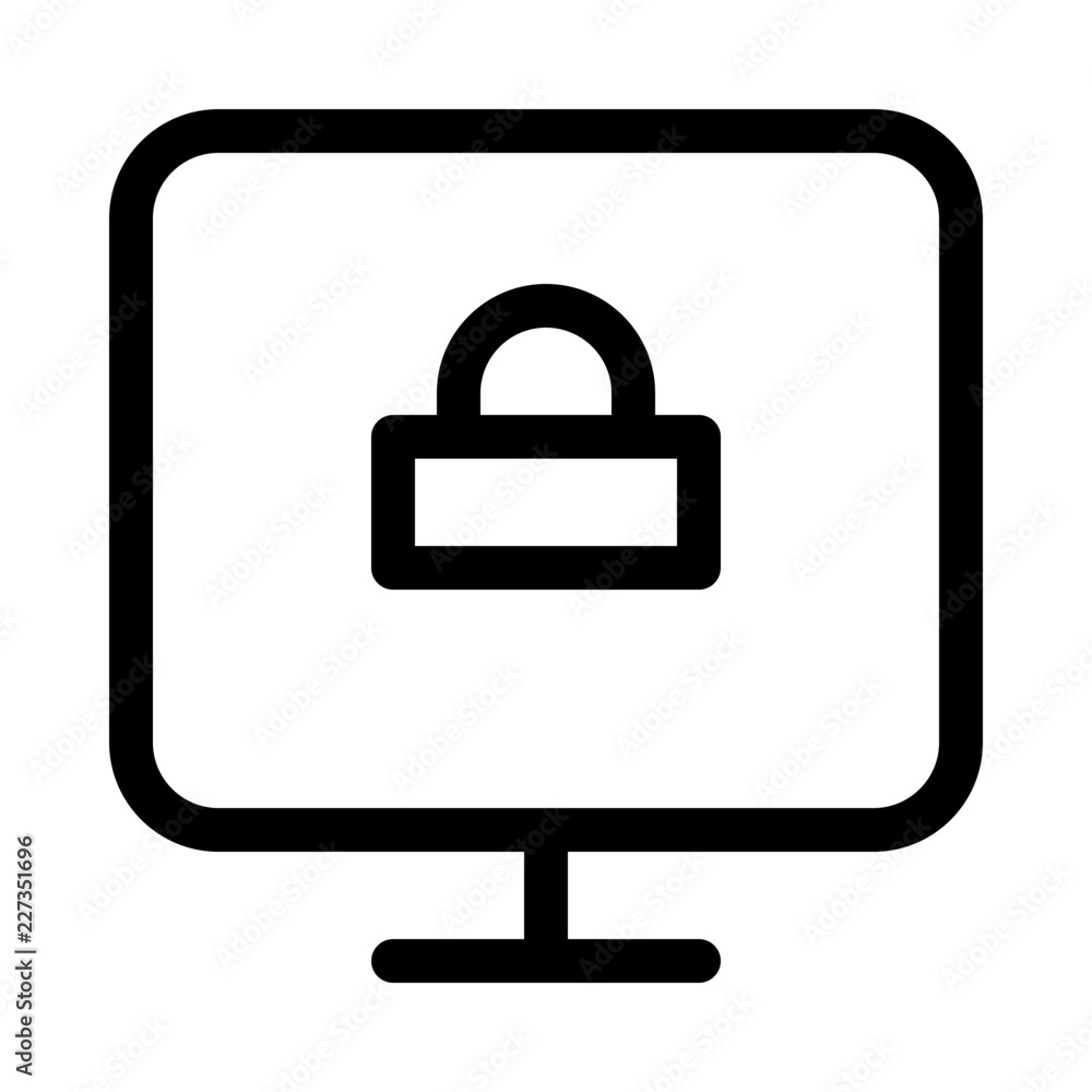 Display Lock Security Protect Protection Secure vector icon Display Lock Security Protect Protection Secure vector icon