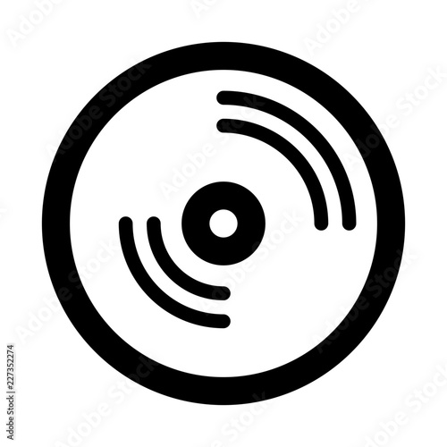 Compact Disc Office Work Job Secretary vector icon