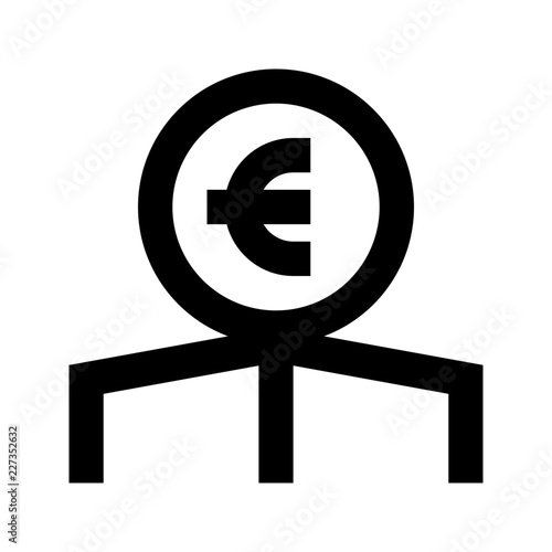 Distribute Euro Finance Money Exchequer Cash vector icon