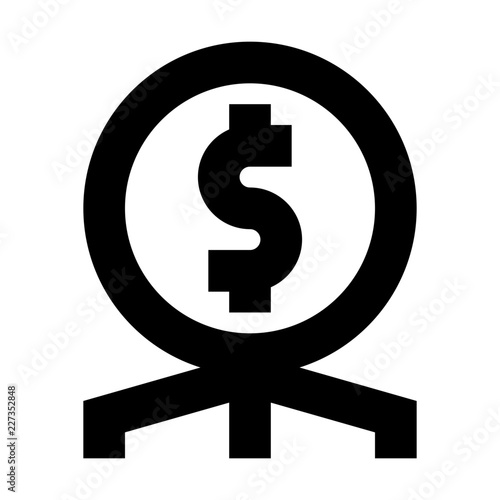 Distribute Dollar Finance Money Exchequer Cash vector icon