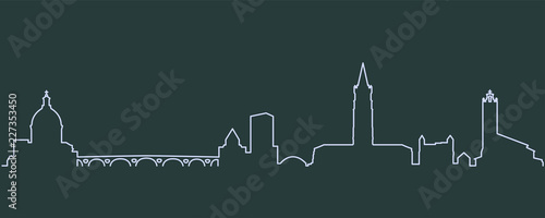 Toulouse Single Line Skyline