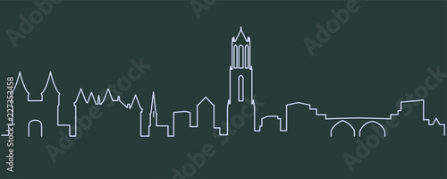 Utrecht Single Line Skyline