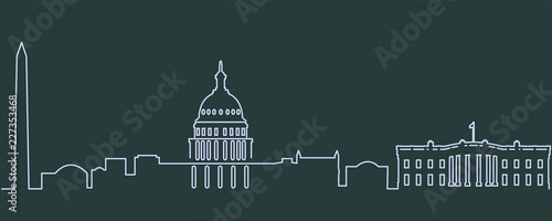 Washington Single Line Skyline