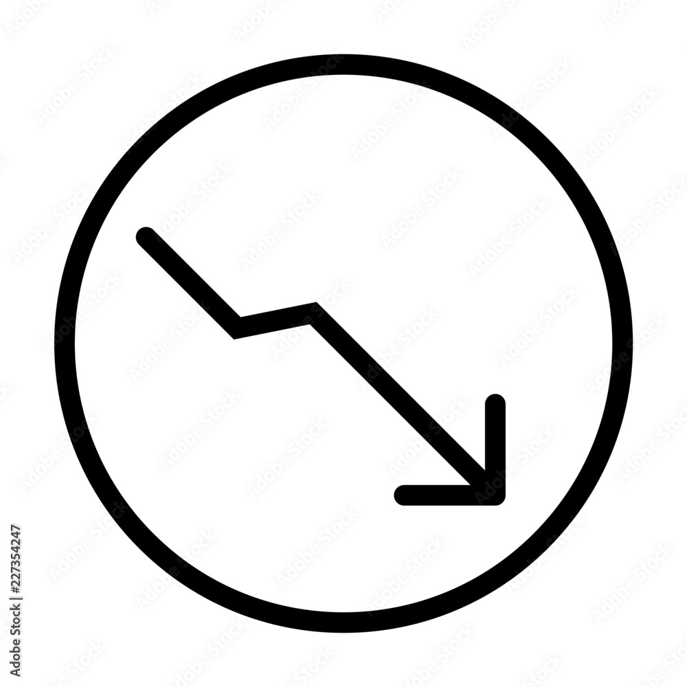 Decline Finance Stock Market Finance Money vector icon Decline Finance Stock Market Finance Money vector icon