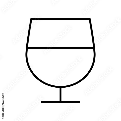 Cognac Glass Bar Restaurant Drink Club vector icon