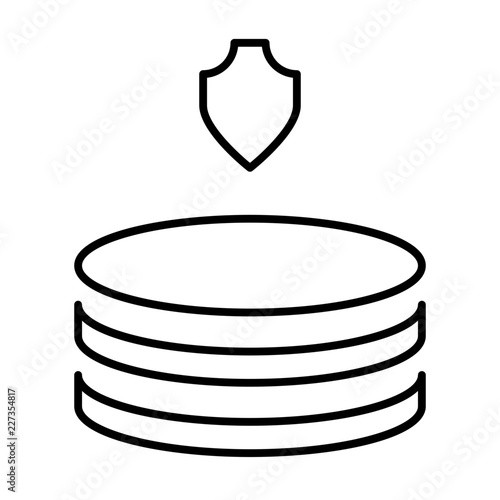 Database Protect Computer Service IT Programming Hardware Webdesign vector icon