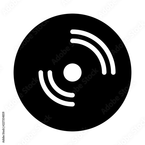 Compact Disc Office Work Job Secretary vector icon