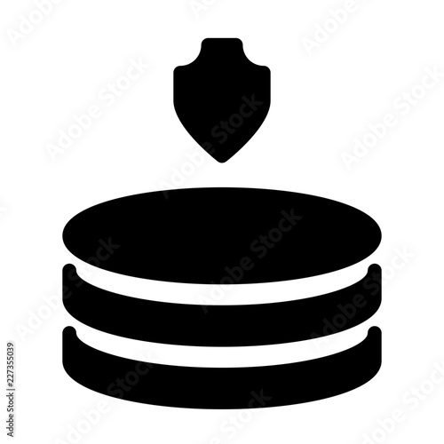 Database Protect Computer Service IT Programming Hardware Webdesign vector icon