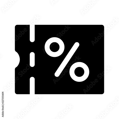 Coupon Discount Price Low Sale Percentage vector icon