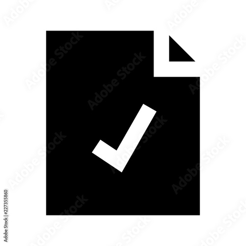 Document File Checked Gui Web vector icon