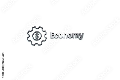 Economy illustration on light background