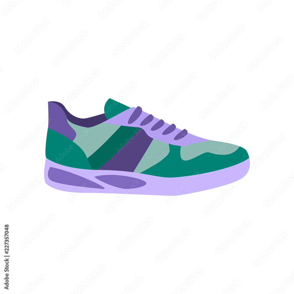 Modern sneaker for everyday wear. Vector illustration.