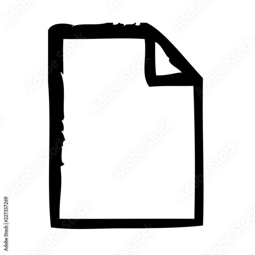 Document Blank Stationary Office Desk Business vector icon