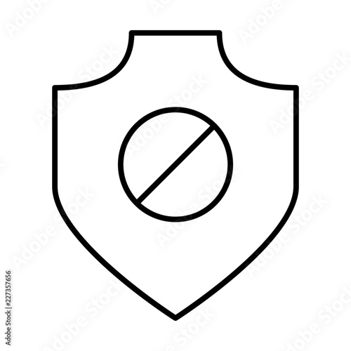 Deactivate Shield Security Safety Protection Secure vector icon