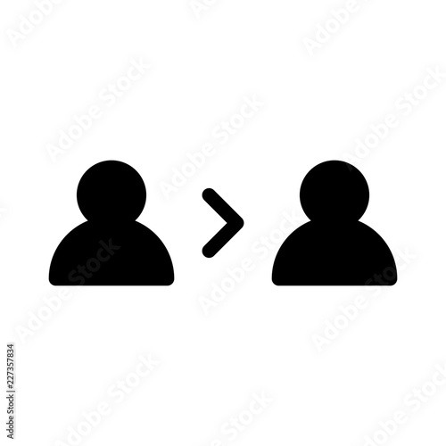 Delegation Organigram Structure Diagram Dialog vector icon