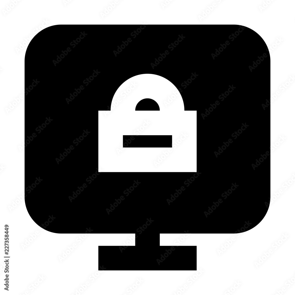 Display Lock Security Protect Protection Secure vector icon Display Lock Security Protect Protection Secure vector icon