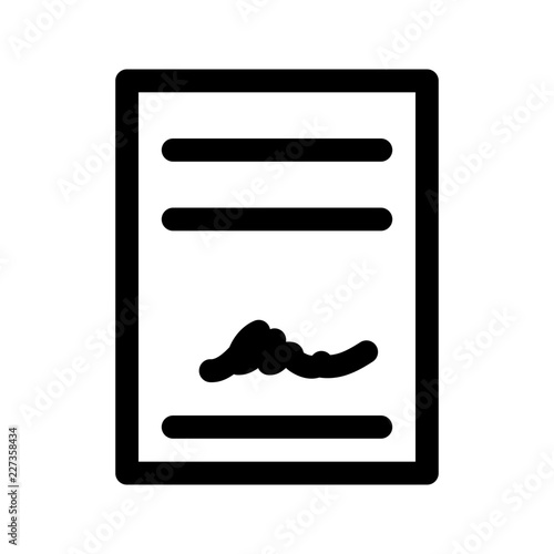 Contract Document Sign File Paper vector icon